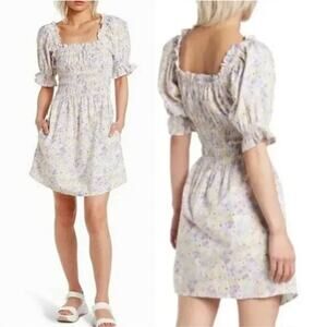 Levi's Verenne Floral Puff Sleeve Mini Dress